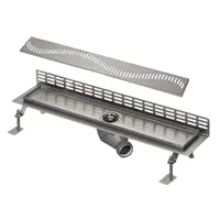 Sanela Žľaby z nehrdzavejúcej ocele - Kúpeľňový žliabok z nehrdzavejúcej ocele k stene, dĺžka 115 cm, lesk SLKN 08AX