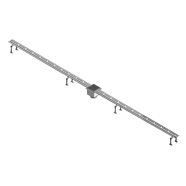 Sanela Žľaby z nehrdzavejúcej ocele - Štrbinový žliabok z nehrdzavejúcej ocele na kúpalisko, dĺžka 2 m SLKN 01