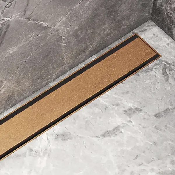 I-Drain Plano - Nerezový rošt pro sprchový žlab řady PRO, povrch PVD, délka 110 cm, zlatá IPRO1100G