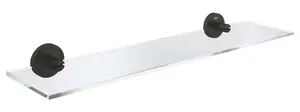 Grohe QuickFix Start - Polička, délka 53 cm, sklo/matná černá 412022430