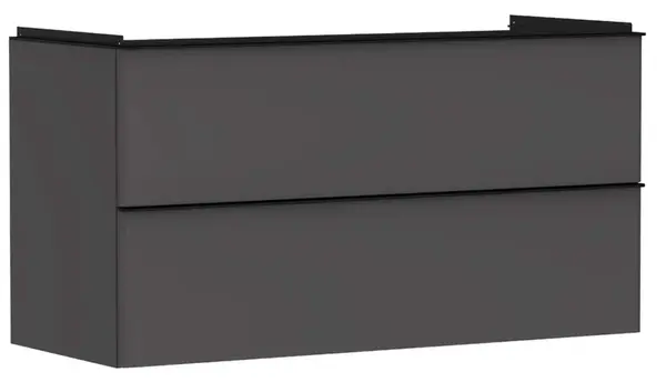 Hansgrohe Xelu Q - Umyvadlová skříňka, 63x118x50 cm, 2 zásuvky, matná šedá/matná černá 54036670