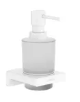 Hansgrohe AddStoris - Dávkovač mydla s držiakom, matné sklo/biela mat 41745700