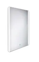 Nimco Zrcadla - Zrcadlo v rámu s LED osvětlením, 50x70 cm, hliník ZP 17001V