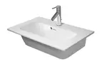 Duravit ME by Starck - Nábytkové umývadlo Compact, 63x40 cm, 1 otvor na batériu, s WonderGliss, matná biela 23426332001