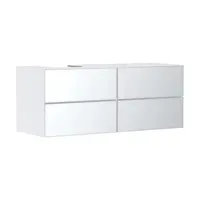 Hansgrohe Xevolos E - Umývadlová skrinka 137x56x55 cm, 4 zásuvky, matná biela/metalická biela 54236320