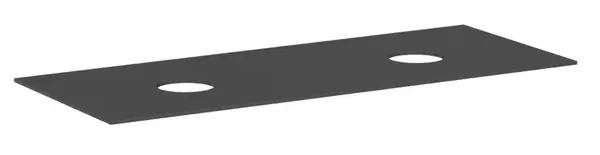 Hansgrohe Xevolos E - Deska pod umyvadlo, 137x55 cm, 2 výřezy, matná šedá 54332760