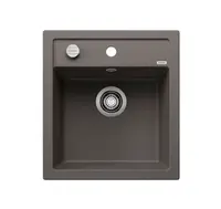 Blanco Dalago 45 - Silgranitový dřez, 47x51 cm, s ovládáním odtoku, šedá 527242