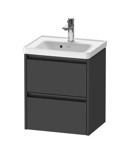 Duravit Ketho.2 - Umývadlová skrinka, 55x48x38 cm, 2 zásuvky, grafit mat K25280049490000