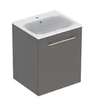 Geberit Selnova Square - Umývadlová skrinka 64x54x48 cm, s umývadlom, 1 dvierka, lávová mat 501.249.00.1