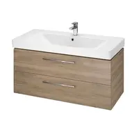 Cersanit Lara - Skříňka s umyvadlem, 46x99x45 cm, 2 zásuvky, ořech S801-331-DSM