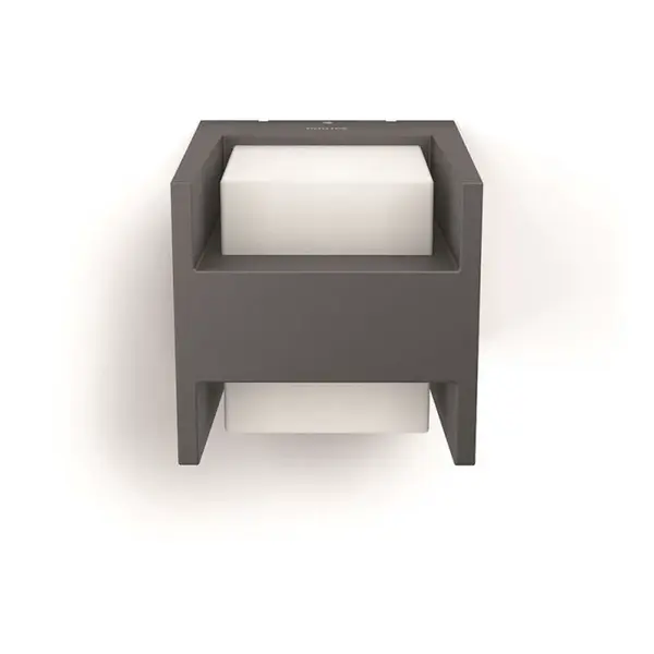 Philips myGarden - Nástěnné venkovní LED svítidlo 13x13 cm, 2700 K, 4,5 W, antracit 915005193701