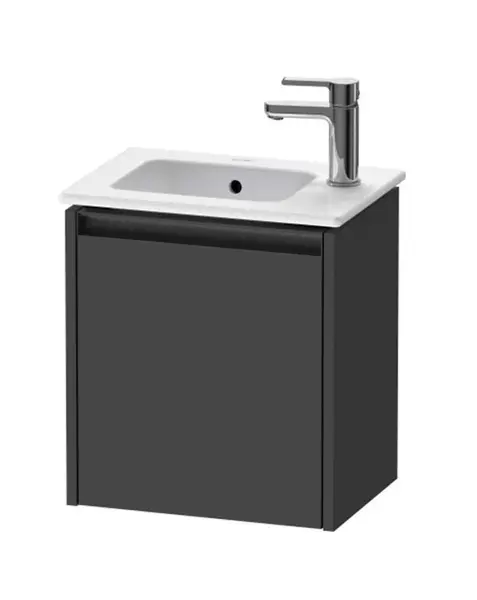Duravit Ketho.2 - Umyvadlová skříňka 44x41x29 cm, 1 dvířka, panty vlevo, grafit mat K25060L49490000