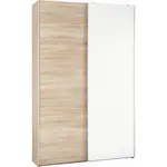 Livetastic SKŘÍŇ S POSUVNÝMI DVEŘMI, bílá, Sonoma dub, 125/195,5/38 cm