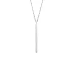 Náhrdelník s hladkou tyčinkou z bieleho zlata KLENOTA