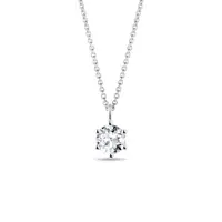 Prívesokz bieleho zlatas čírym briliantom KLENOTA