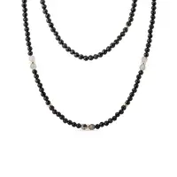 Zlatý náhrdelník z čiernych spinelov a krištáľov KLENOTA
