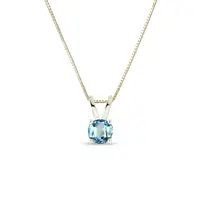 Zlatý náhrdelník s okrúhlym Swiss topásom KLENOTA