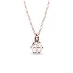 Náhrdelník z ružového zlata s morganitom a diamantmi KLENOTA