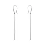 Visiace náušnice tyčinky z bieleho zlata KLENOTA