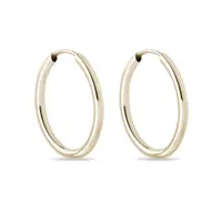 Moderní oválné náušnice ze žlutého zlata KLENOTA