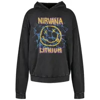 Lithium Oversize kyselá černá s kapucí