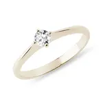 Minimalistický prsten s diamantem ve zlatě KLENOTA