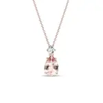 Přívěsek s morganitem a briliantem v růžovém zlatě KLENOTA