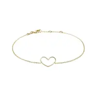 Náramek se srdíčkem ve zlatě KLENOTA