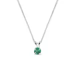 Smaragdový náhrdelník z bieleho zlata KLENOTA