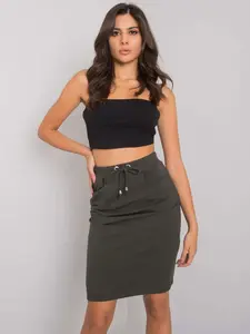 Khaki mikinová sukně