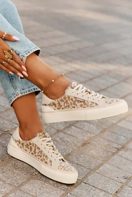 Nízké dámské tenisky s leopardím potiskem Lee Cooper
