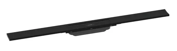 Hansgrohe - Lineární sprchový žlab s nerezovým roštem 800, do prostoru, zkrátitelný, matná černá 56044670ROZ1