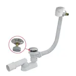 Alcadrain Odtokové soupravy - Vanová odtoková a přepadová souprava s napouštěním, pro silnostěnné vany, délka 1000 mm, Click-Clack, chrom A509CKM-100