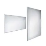 Nimco Zrcadla - Zrcadlo v rámu s LED osvětlením, 140x70 cm, hliník ZP 13008
