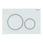 Geberit Sigma20 - Ovládací tlačítko splachování, matná bílá/bílá 115.882.01.1