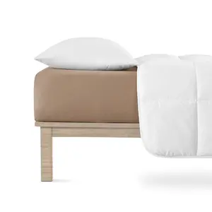 Napínací prostěradlo jersey s elastanem ořechové sada 2 ks 90 x 200 cm