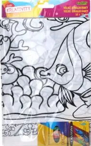 Omalovánky W034057 velké 50x70 cm + 6 ks voskovek