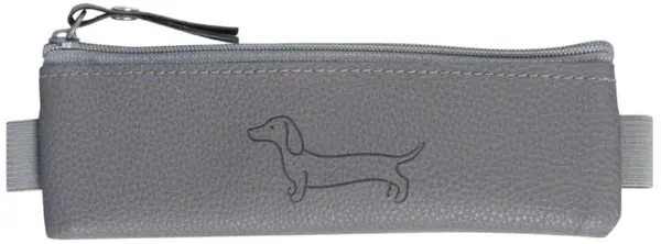 Penál etue mini s gumou na diář Sausage Dog dark gray