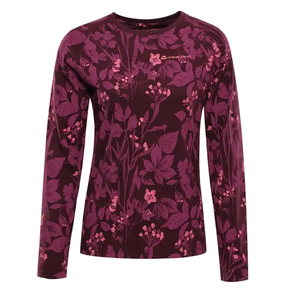 Dámské triko z organické bavlny alpine pro gretta fialová s