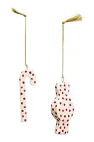 Vianočná ozdoba Madam Stoltz 9 cm 2-pak