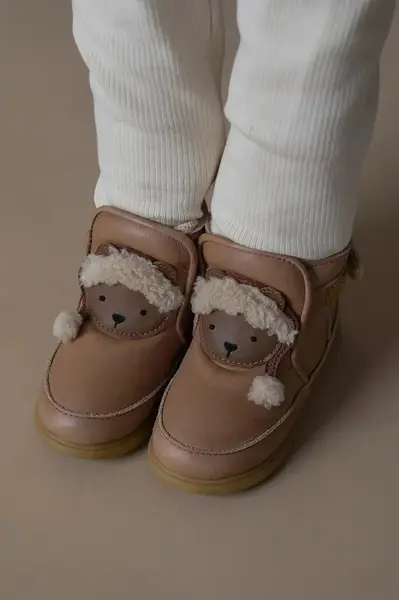 Zimní boty Donsje Abbus Shoes Christmas Bear béžová barva, 1500105