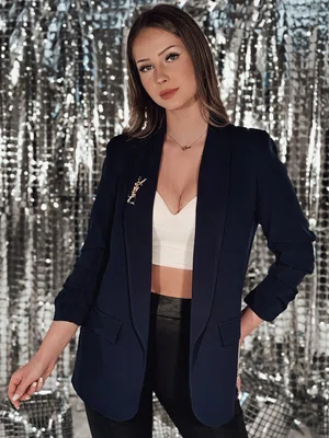 Marynarka damska one size MARANTTA granatowa Dstreet