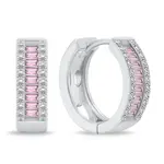 Brilio Silver Třpytivé stříbrné kruhy se zirkony EA475WP