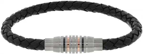 Boccia Titanium Pánský kožený náramek 03003-0221