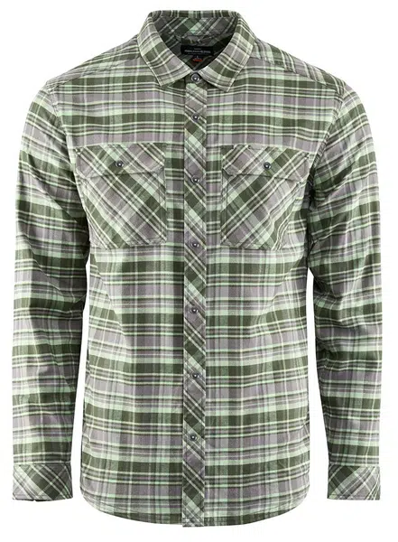 Grundéns košile dungeness seawool flannel shirt grass - xxl