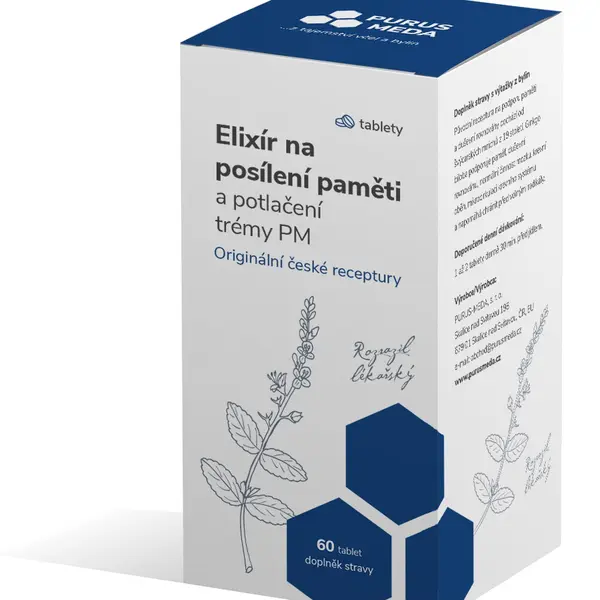 Purus Meda Elixír na posílení paměti a potlačení trémy PM 60 tablet