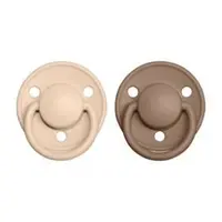 BIBS De Lux dudlíky z přírodního kaučuku 2 ks vel. 2 Vanilla / Dark Oak