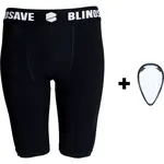 BLINDSAVE COMPRESSION SHORTS + CUP Kraťasy so suspenzorom, čierna, veľkosť