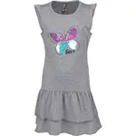 Lewro TOTTA Dievčenské šaty s volánmi, sivá, veľkosť 116-122
