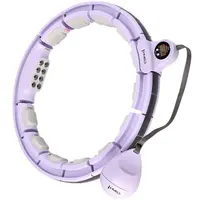 HMS HHM13 Masážna hula hop obruč so závažím, magnetmi a počítadlom, fialová, veľkosť